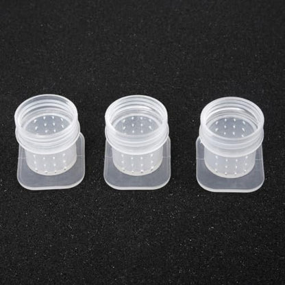 Bee Water Feeder 3 Pcs Plastic Hive Drinking Cup for Beekeeping Supplies for honeybee Hydration Watering Station for Garden Backyard Apiary Outdoor Bee Nesting Box Entrance 27mm White