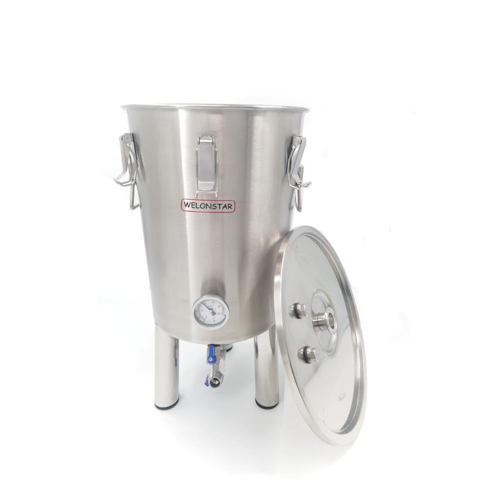 Fermentation tank Home Brew Fermenter with cooling coil Craft beer stainless steel conical fermenter storage kettle 9 gallon