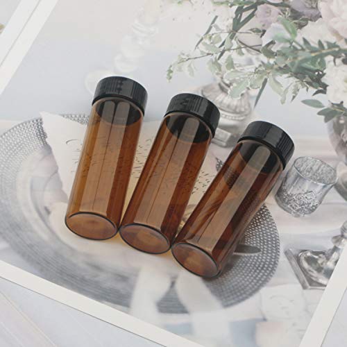 30 ml (1 Oz) Brown Glass Vials Liquid Bottles Lab Screwcap Capacity Sample Travel Container Pack of 24 - style: 30ML 24- Pack