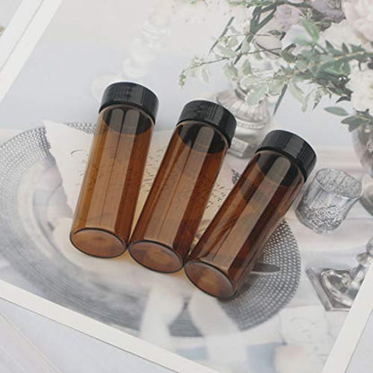 30 ml (1 Oz) Brown Glass Vials Liquid Bottles Lab Screwcap Capacity Sample Travel Container Pack of 24 - style: 30ML 24- Pack