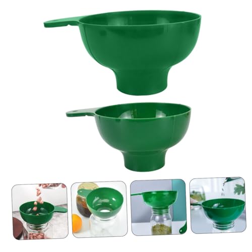 LABRIMP Wide Mouth Funnel Set 2 Pcs Plastic Kitchen Funnel for Filling Jars Bottles Jam Oil Wine Liquid Transfer Tool for Home Cooking Canning Seasoning 6.41 X 4.76 X 2.99 in