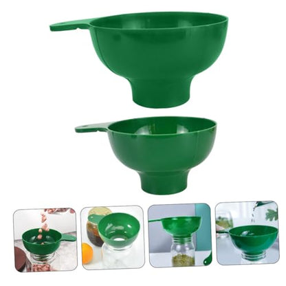 LABRIMP Wide Mouth Funnel Set 2 Pcs Plastic Kitchen Funnel for Filling Jars Bottles Jam Oil Wine Liquid Transfer Tool for Home Cooking Canning Seasoning 6.41 X 4.76 X 2.99 in