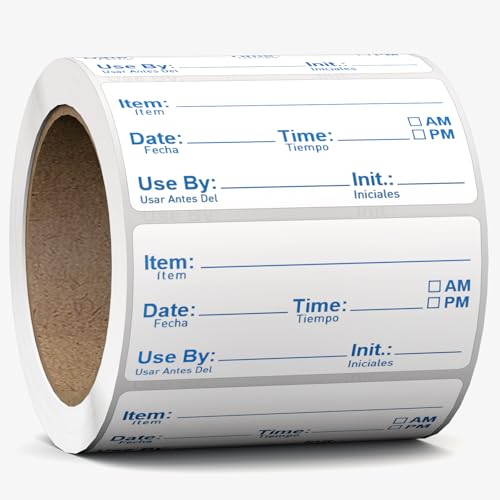 2"x1" Instantly Dissolvable Food Labels Roll 200 Pcs, Fast Dissolve in 30 Sec, Zero Residue, Risepekt Removable Freezer Labels for Food Storage Containers, Perfect for Jar Bottles Glass Metal Plastic - color: Dissolvable Food Labels
