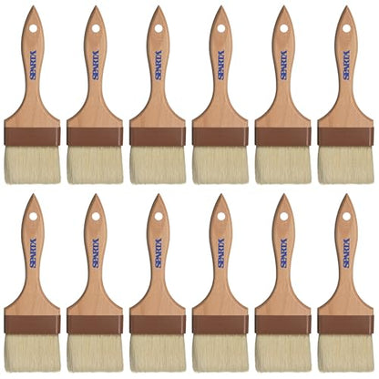 SPARTA Kitchen Basting Brush – 4037600 Basting Brush for Cooking Flat Boar Bristle Brush, Hardwood Handle for Kitchens, Restaurants, Catering, High Heat Food Prep, 4in, Pack of 12 - size: 4" Wide Flat Brush