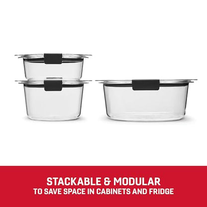 Rubbermaid Brilliance® Round Leak Proof Food Storage Containers, 6 Piece Set - size: 6-Piece (Rounds)