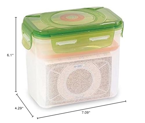 E-Jen Premium Kimchi, Sauerkraut Container Probiotic Fermentation with Inner Vacuum Lid (Earthenware Green, 0.45 gal/ 1.7L) - color: Earthenware Green, size: 0.45 gal