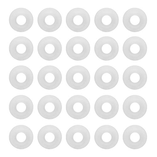 Joyzan Silicone Gaskets for Bottles, Swing Top Flip Rubber Washers EZ Cap | Home Brew Beer Leakproof Sealing O Ring High Pressure Seals Replacements Home Soda Grolsch Standard Overturning White 25PCS