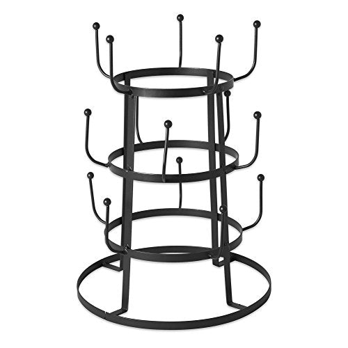 DII Metal Kitchen Storage Collection 3-Tier Mug Tree Stand, 9.5x12.75, Vintage Black - color: Vintage Black