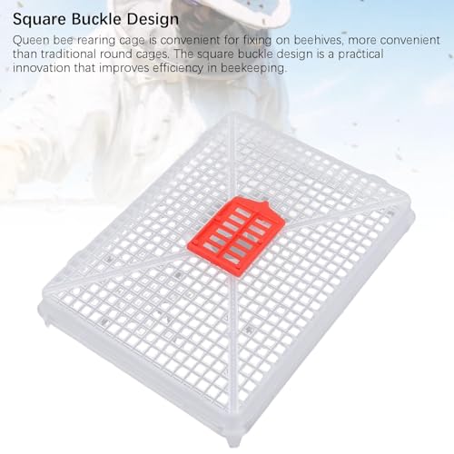 Plastic Bee Queen Cage Beekeeping Tool, Beekeeping Cage for Artificial Swarming Introduction of Queens for Bee Isolation 6 PCS