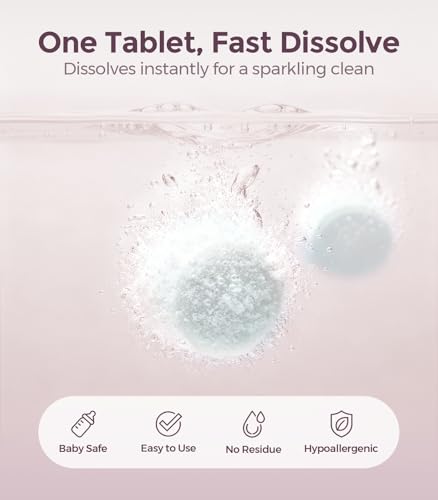 150PCS Baby Bottle Washer Detergent Tablets, Detergent Soap Tablets for All Brands Momcozy Baby Brezza Papablic Bottle Washers, Bottle Cleaning Tablets, Bottle Washer Tablets, 30 Count per Bag