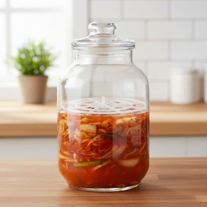 5pcs Fermenting Jar Mesh Presser, Wide Mouth Pickle Can Press Mesh Plate Fermenting Presser Practical Weights for Canning, Pickling, and Fermentation