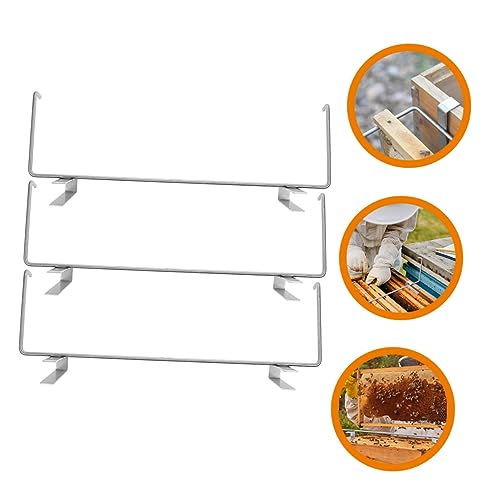 UKCOCO 3pcs Stainless Steel Beehive Frame Holder Beekeeping Tool Beehive Stand Bee Nest Support