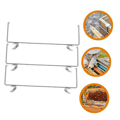 UKCOCO 3pcs Stainless Steel Beehive Frame Holder Beekeeping Tool Beehive Stand Bee Nest Support
