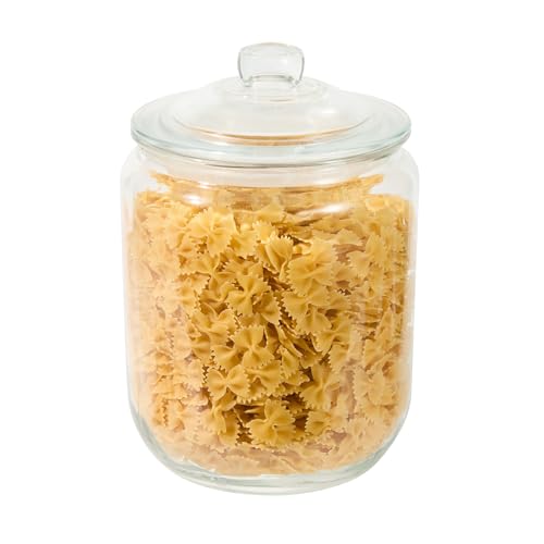Restaurantware Glass Jar - 1 Count - Vetri 2 Gallon Glass Storage Jar, With Lid, Clear, Dishwasher-Safe - Storage Container For Flour, Coffee Beans, Kitchen Organization - size: 2 gal