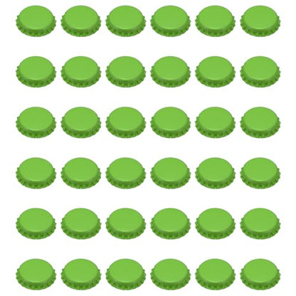 uxcell 108 Pcs Oxygen Absorbing Beer Bottle Caps, 32mm Pry Off Bulk Crown Caps Bottle Toppers for Soda Beer Wine Glass Bottles Home Brewing DIY Pendants or Craft Scrapbooks, Green - color: Green