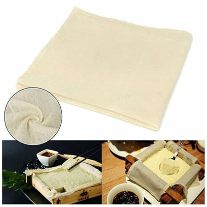 SECFOU Reusable Cheesecloth Food Strainer Cloth for Cheese Making and Tofu 60×60cm Cotton Filter Cloth with Hemmed Edges, 2pcs Set for Kitchen Straining and Draining