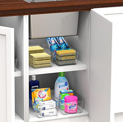 Simple Houseware Clear Fridge Organizer Bin Storage (12"x6"x3.4") - size: 1 Pack - 12 x 6 x 3.4