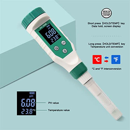 FLEXMAN Digital Ph Meter, Smart BT PH Tester, Dough Alkali Waterproof Tester, Soil Matrix Acidity Meter for Baby Food Supplement Cheese Cosmetics