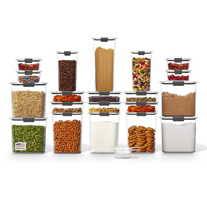 Rubbermaid Brilliance BPA-Free Airtight Food Storage Containers with Lids Set of 20 with Scoops Perfect for Kitchen and Pantry Organization - size: Assorted Sizes (40-Piece)