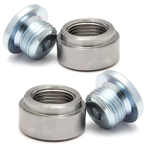 LEDAUT M18X1.5 Stepped Mounting Bung and Plugs Stainless Steel(2 Bungs/2 Plugs) Fittings Weld Bung