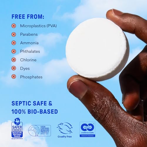 BLUELAND Toilet Bowl Cleaner Tablets, 14 Count (Pack of 2), Lemon Cedar, Plastic-Free, No Harsh Chemicals, Plant-Based, Septic-Safe, Removes Lime, Rust, Hard Water and Toilet Ring Stains - size: 14 Count (Pack of 2)