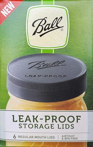 Ball Mason Jar Leak-Proof Lids, Regular Mouth, 6 CT (Pack of 24) - color: Regular, size: 6 Count (Pack of 24)