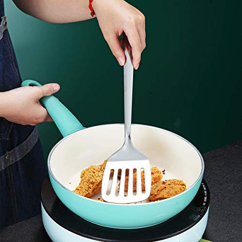 Stainless Steel Spatulas, Berglander Slotted Turner, Metal Turner For Cooking, Kitchen For Nonstick Cookware, Barbecue Spatulas, Dishwasher Safe, Easy to Clean - size: E. Slotted Turner