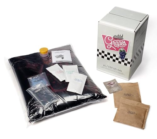Wild Grapes Premium DIY Wine Making Kits - Merlot Style - Makes Up to 30 x 750mL Bottles, 6 Gallons of Wine