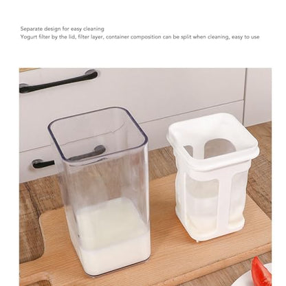 1 L Yogurt Strainer Yogurt Water Separator Juicing Food Sieve Strainer for Making Thick Greek Yogurt
