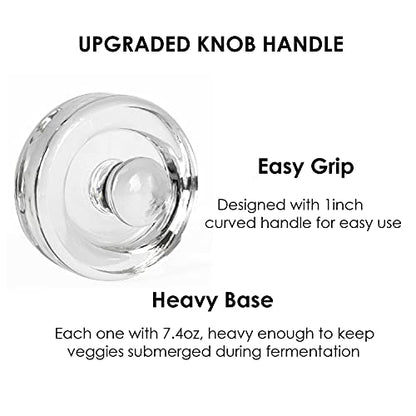 JILLMO 4 Pack Fermentation Kit for Wide Mouth Mason Jars, Stainless Steel Fermentation Lids with Glass Weights and Airlocks, Easy Fermenting Set for Pickling, Canning and Sauce (No Jars)