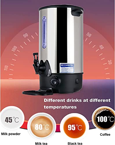 INTBUYING Stainless Steel Large Capacity Commercial 110V Hot Water Dispense Boiler Instant Boiling Machine Heater Electric Kettle Temperature Control for Coffee Tea with Faucet Tap-15.4L - size: 16.3 Quarts
