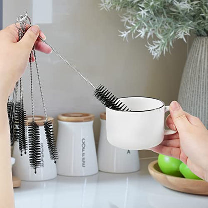 LOVEINUSA Straw Cleaner Brush, 10 Pieces 8.2 Inch Bottle Brush, Nylon Tube Brushes Kit for Reusable Drinking Straws, Sippy Cup, Tumbler, Water Bottle - color: 10pcs