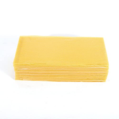 30PCS Honeycomb Foundation, Beeswax Sheets Bee Honey Sheets 16.3 x7.7 Inch Beehive Wax Foundation Beekeeping Equipment Bee Comb Honey Frame