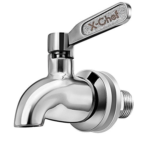 X-Chef Beverage Dispenser Spigot Replacement, Stainless Steel Metal Spigot for Glass Jar & Drink Dispenser - size: 1-Pack