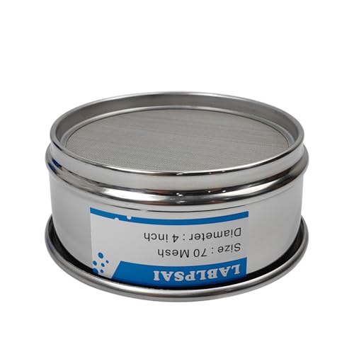 70 Mesh Lab Sieves 4" Diameter 304 Stainless Steel Wire Cloth Test Sieve for Industrial Laboratory Home - size: 70 mesh
