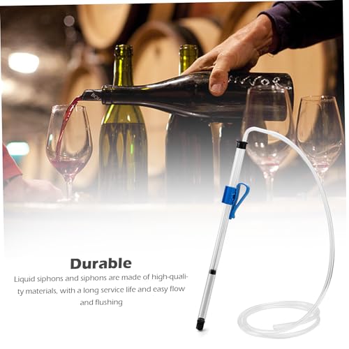 Auto Siphon 14 Inch Homebrew Siphon Pump with Tubing and Clamp Clear Wine Making Kit for Small Batch Beer Kombucha Wine..