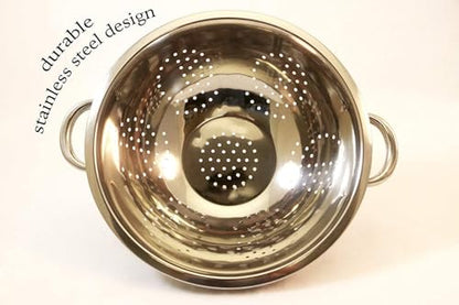 Premium Grade Stainless Steel Colander Basket Strainer Set of 3 - Ideal for Cooking, Baking Preperation - size: Set of 3 pcs