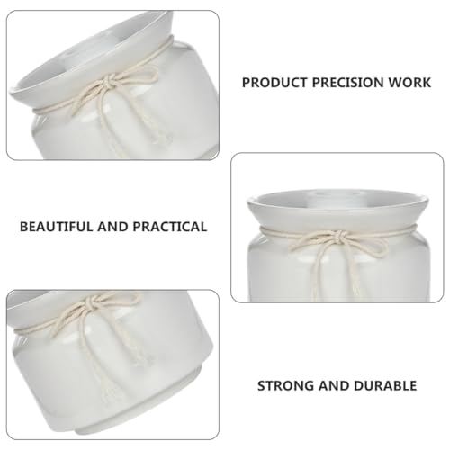 Garneck Pickle Ceramic Jar 300Ml Sealed Food Storage Container Airtight Fermentation Crock Suitable for Kimchi and Sauerkraut Preservation