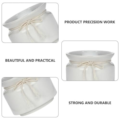 PRETYZOOM Ceramic Sealed Jar 300Ml Pickle Crock Storage Container Airtight Food Storage Canister for Home Kitchen Sauerkraut Kimchi Preservation