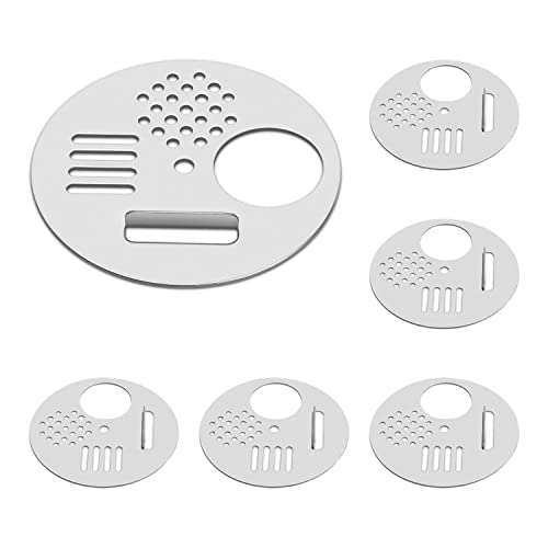 Flexzion Bee Hive Nuc Box Entrance Gate - 6 PCS 2.6 Inch Stainless Steel Bee Hive Entrance Disc & Bee Door with 4 Access Modes - Bee Hive Entrance Gate Disc for Nucleus & Full-Sized Hives - size: 6 pcs