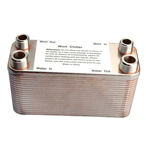 20/30/40 Plates Heat Exchanger Wort Chiller, Stainless Steel Counterflow Chiller Beer Cooler Garden Hose Rapid Cooling(30 plate) - color: 30 plate