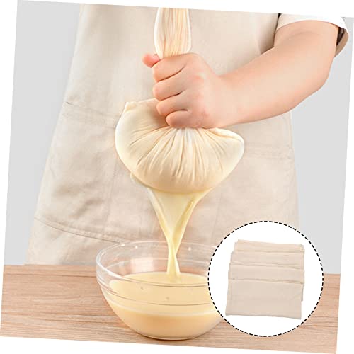 4Pcs Cotton Muslin Filter Cloth White Reusable Straining Fabric for Cooking Tofu Draining Nut Milk and Crafting Healthy and Sanitary No Fluorescent Agents