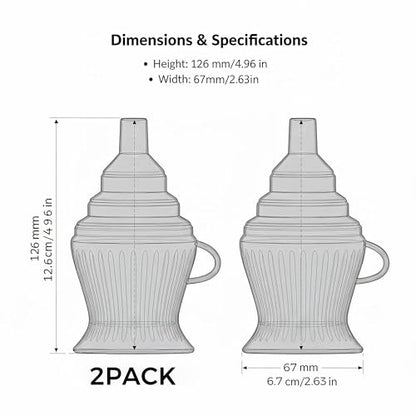 Li&Zhao Kitchen Funnels - 2 PCS Funnels for Kitchen Use Filling Bottles Foldable Silicone Collapsible Funnel Set Oil Funnel Bottle Liquid Transfer Kitchen Gadgets Accessories (Blue)