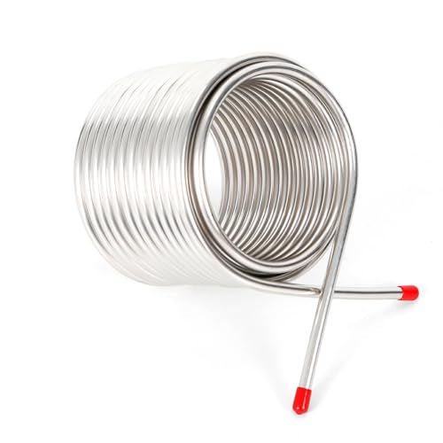 304 Stainless Steel Beer Cooling Coil Pipe, Double-Layer Wort Chiller for 12.7Qt Beer Fermenter, Brewing Equipmen