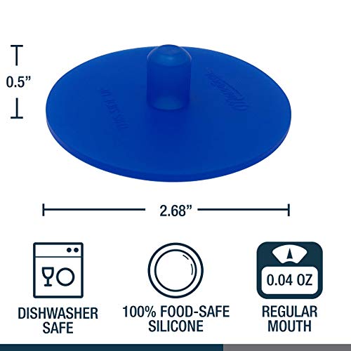 Masontops Pickle Pipes - Waterless Airlock Fermentation Lids - Wide and Regular Mouth Mason Jar Fermenter Caps - Premium Silicone