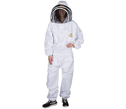 Beekeeping Suit and Bee Family Stickers - Metal Zippers - size: Medium