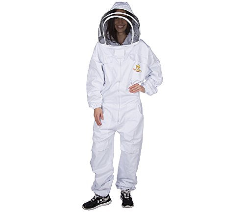 Beekeeping Suit and Bee Family Stickers - Metal Zippers - size: XX-Large