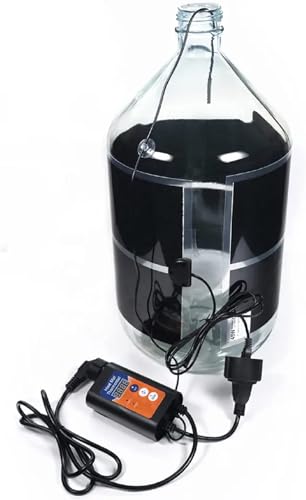 Fermentation Heater with Digital Thermostat – 11" x 6" Heating Pad for Carboys, Kombucha, Wine & Beer Brewing – Fits 1-3 Gallon Fermenters – Home Brew Belt with Temp Controller - size: 11” x 6” (With Thermostat)