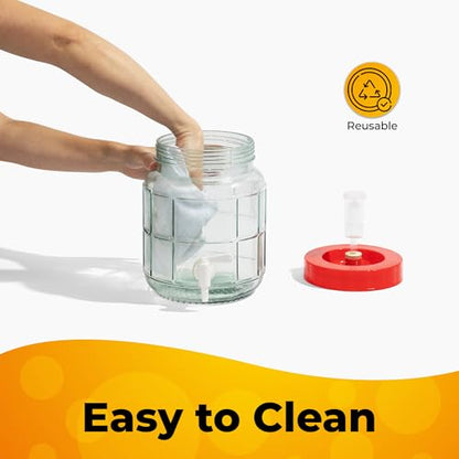 Mead Making Kit - 1.3 Gallon Complete Mead Kit with Wide Mouth Carboy & Spigot for Easy Bottling, Perfect for Beginners - Just Add Local Honey for Mead Making & Flavor Experiments
