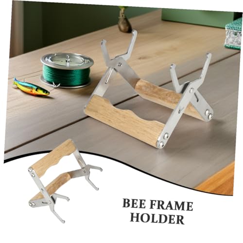 Gadpiparty 3pcs Beehive Frame Gripper and Clip Set for Beekeeping Supplies – Stainless Steel Hive Frame Holder with Wood Handle for Beekeepers and Hive Maintenance